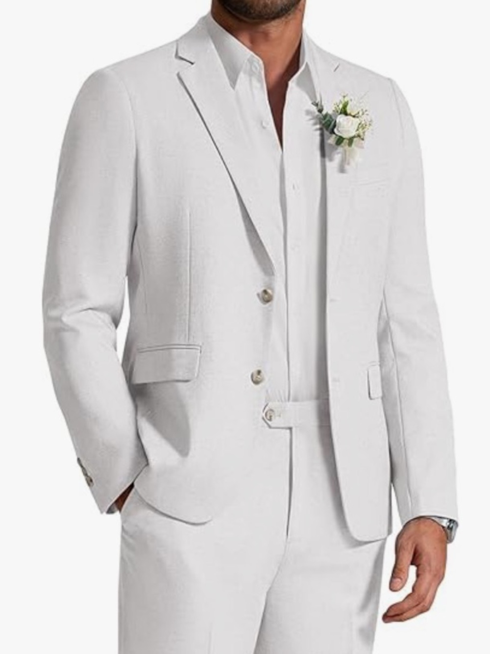 NWT Men's White Lightweight Jacket Only